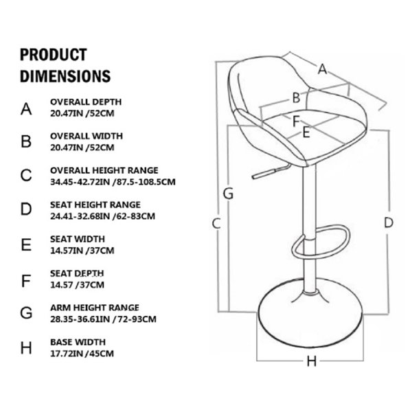 Mistana emile bar discount stool